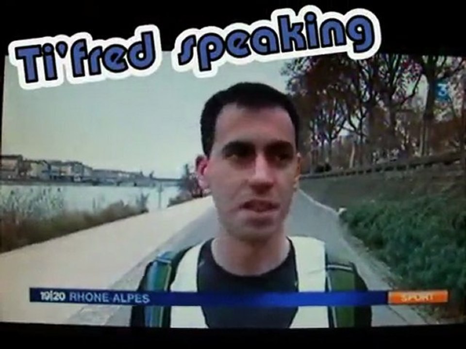 Ti'FRED interviewé pendant une course à pied