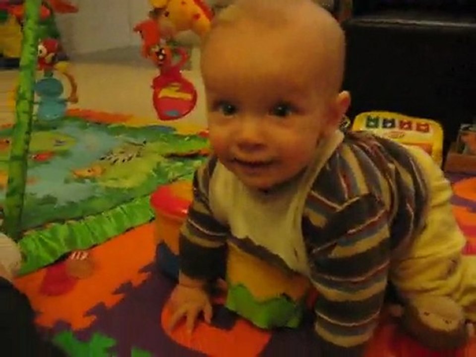 Jack playing the drum