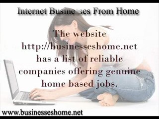 Internet Businesses From Home