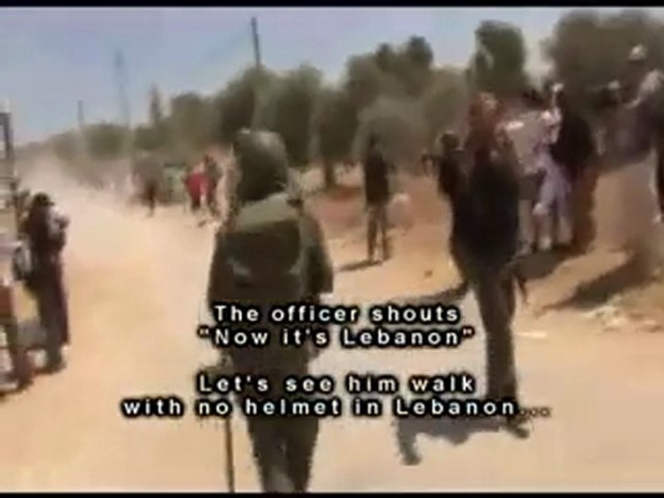 Soldats israéliens tire sur un militant pour la paix