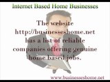 Internet Based Home Businesses