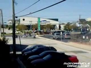 Honda biker's motorcycle crashes!