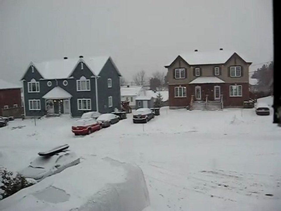 Tempete de neige à Sherbrooke le 9 decembre 2009