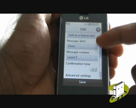 Changing your ringing & message tones | LG Renoir KC910 |THM