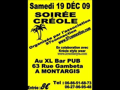 Soirée 974 @ XL PUB BAR @ Montargis