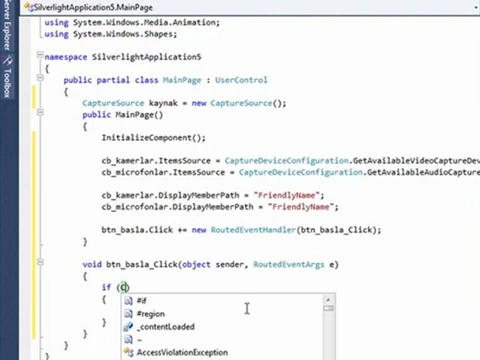 Silverlight 4 Beta ile Webcam ve Mikrofon Kontrolü (MBİLEN)
