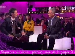 Jacques Attali chez Taddeï: Peut-on rire de la grippe?