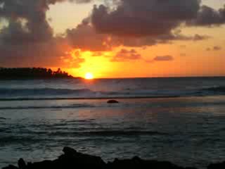 Rangiroa, coucher de soleil au Mérou Bleu