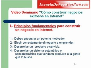 Negocios exitosos - Principios fundamentales