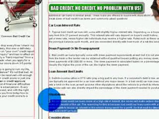 Bad credit car loan tips 2