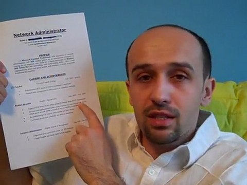 CV / resume examples discussed - Lots of TIPS