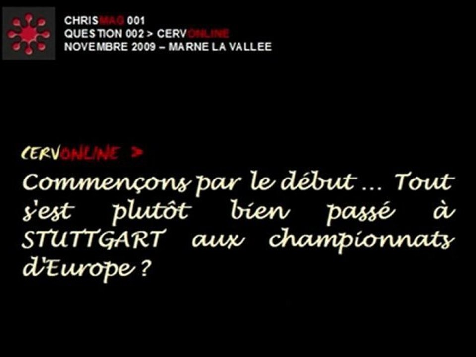 CHRISMAG001 - Q002 - Championnats Europe 2009