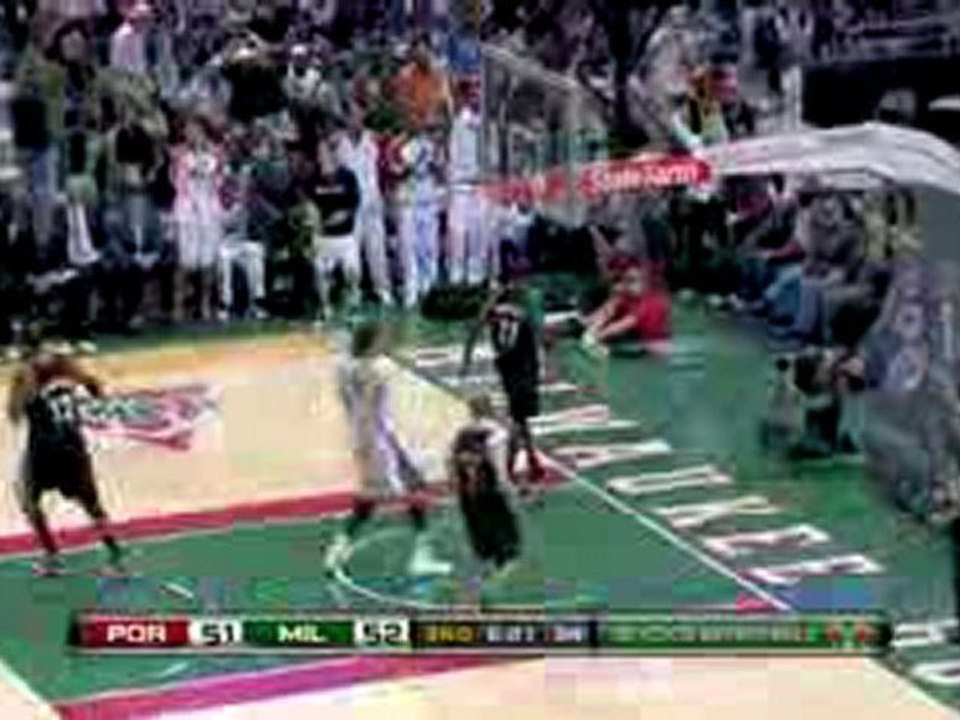 NBA Andrew Bogut slams it home with a two-hand dunk.