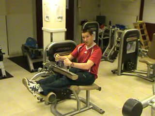 10. Seated leg curl