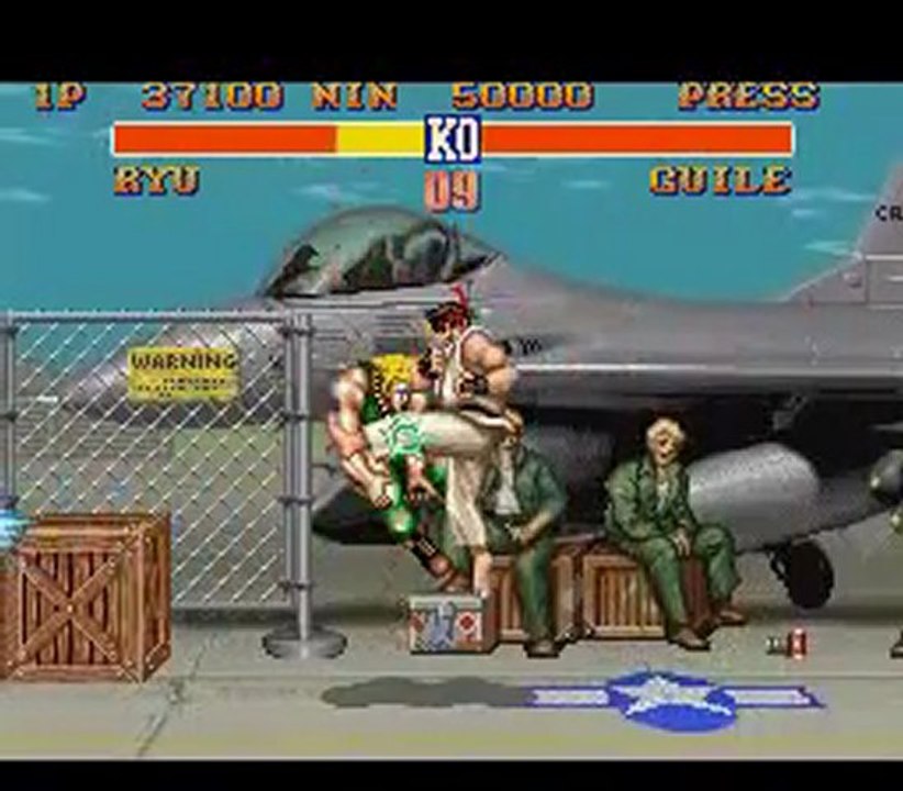 Ryu vs. Guile - Street Fighter II - SNES