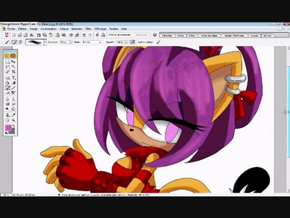 speed drawing  féline