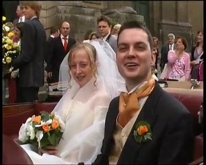 Sortie de l'église, interview au château et début soirée