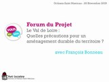 Forum d'Orléans Saint-Marceau avec François Bonneau