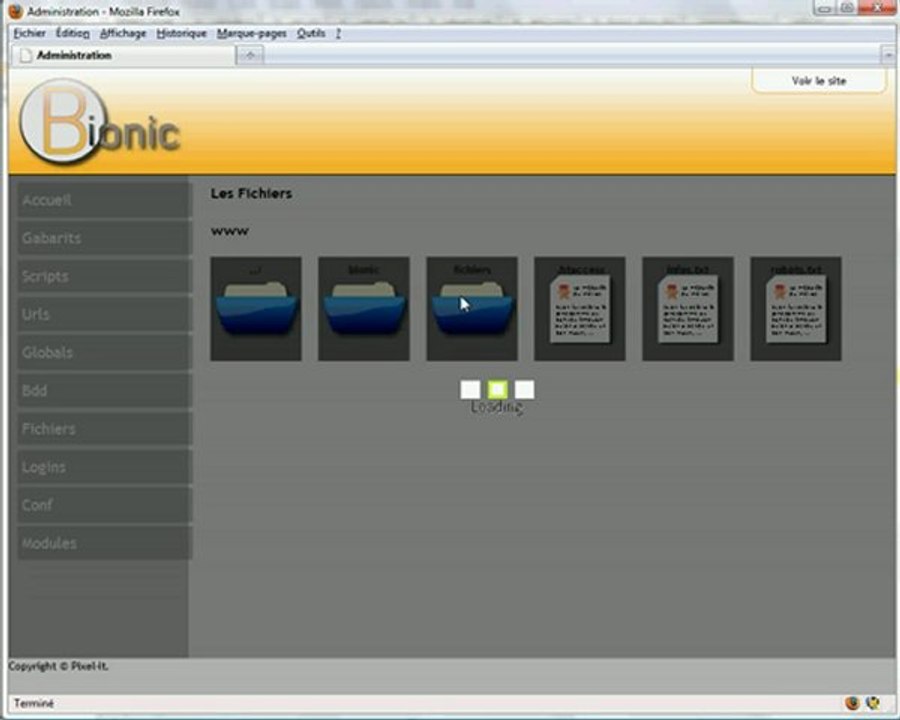 Gestion des fichiers sous Bionic