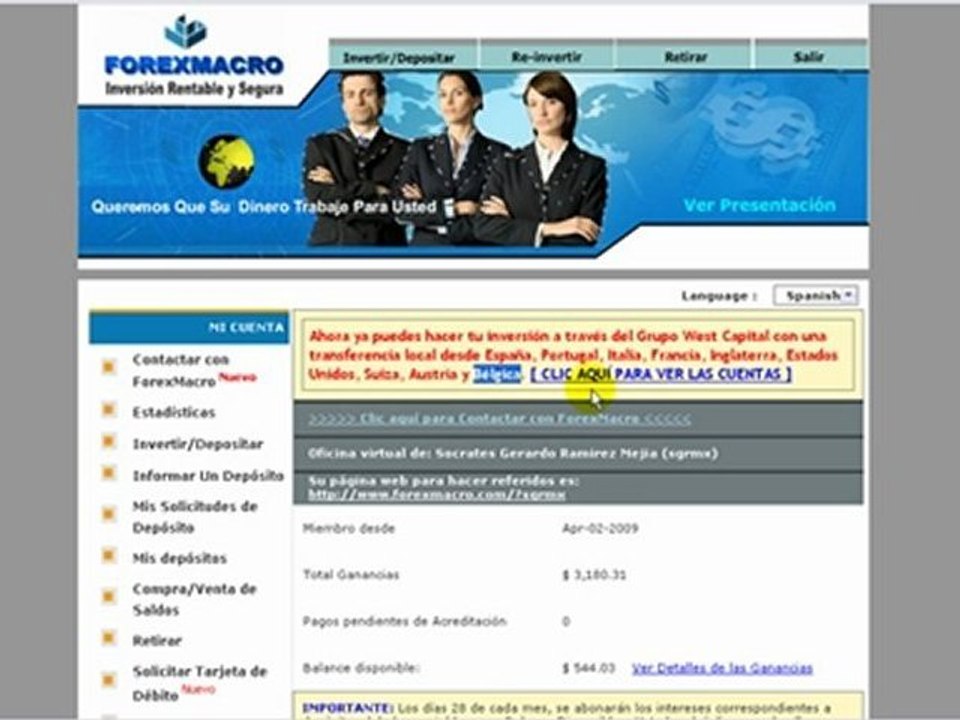 Ganar Dinero Inviertiendo con ForexMacro Mes de Noviembre