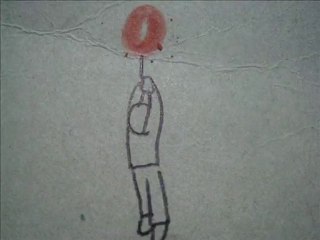petit bonhomme au ballon rouge