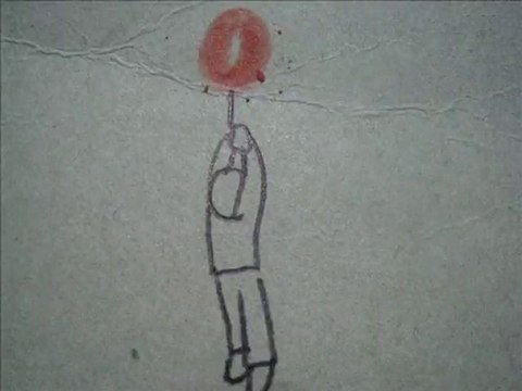 petit bonhomme au ballon rouge
