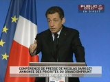 Sarkozy endettement des particuliers puis emprunt d'état