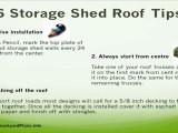 Tips to Build a Strong Outdoor Wood Storage Shed Roof