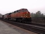 BNSF #4127 W/ a Grain Train