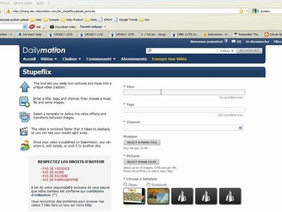 Stupeflix screencast