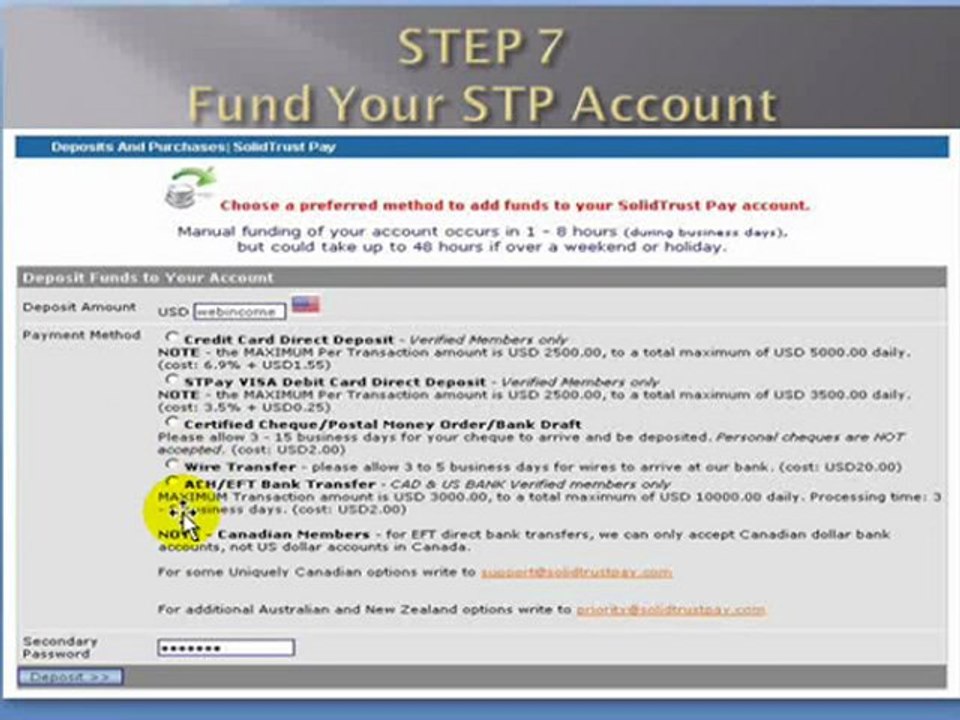 Sign up for TVI with Your New Solid Trust Pay account.