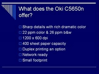 Why Not a Oki Color Laser Printer?
