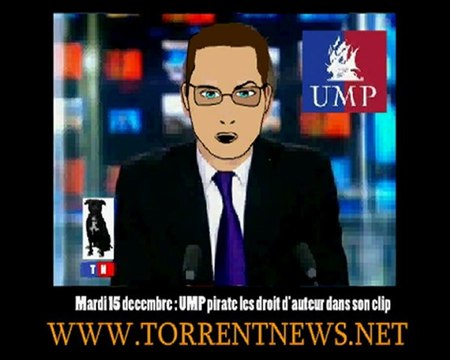 UMP PIRATE droits d'auteurs dans son CLIP LIPDUB 15/12/09