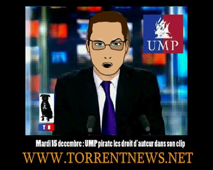 UMP PIRATE  droits d'auteurs dans son CLIP LIPDUB 15/12/09