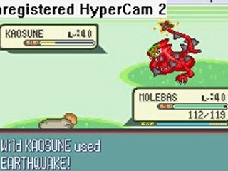 pokemon Quartz version l.v.40 wild pokemon battle!
