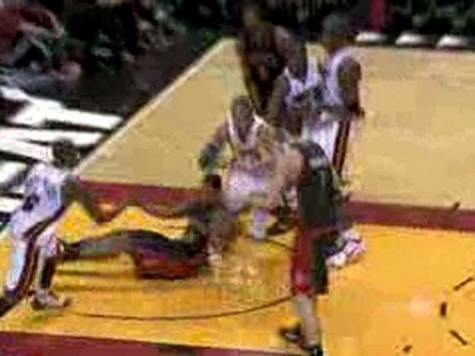 NBA Michael Beasley comes up with a huge block and takes it