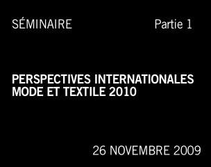 Séminaire annuel de l’IFM : Perspectives 2010 / Partie 1