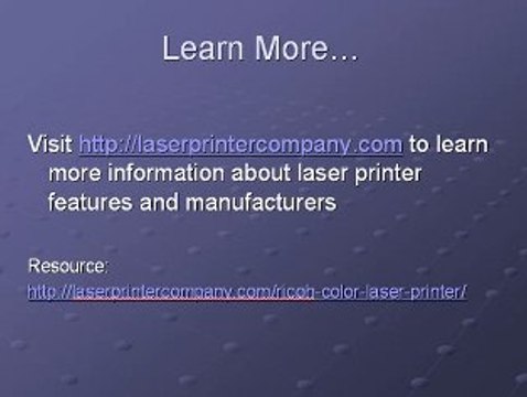 Ricoh Color Laser Printer - Inside Aficio