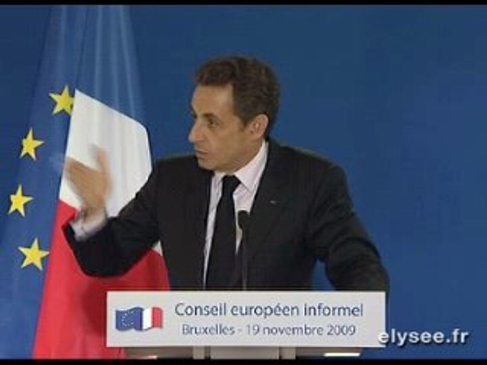 Conférence de presse à Bruxelles du 19 novembre 2009