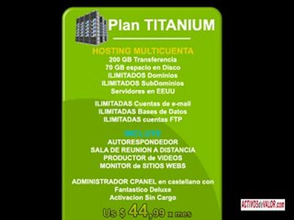 Hosting desde $2 dolares al Mes.