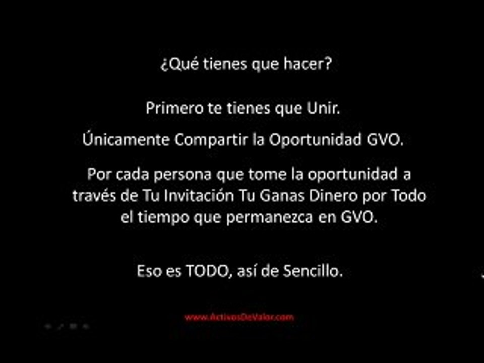 GVO Oportunidad REAL de Negocio en Internet.