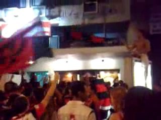 Comemoração da torcida pelo hexa do Flamengo no Baixo Gávea