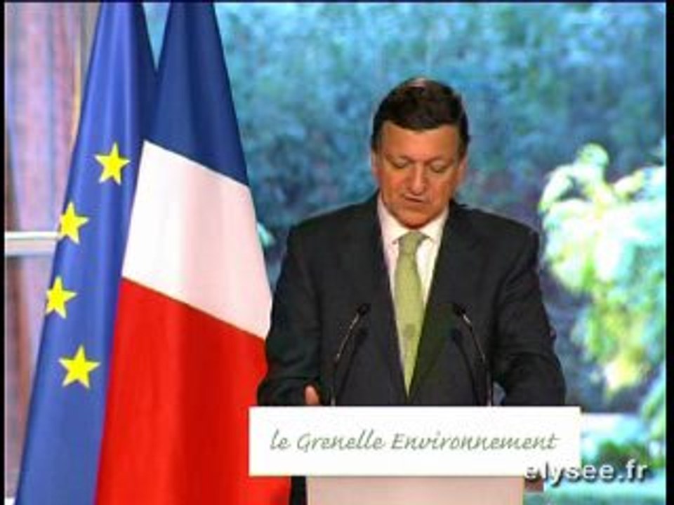 M. Barroso 1ères conclusions Grenelle Environnement