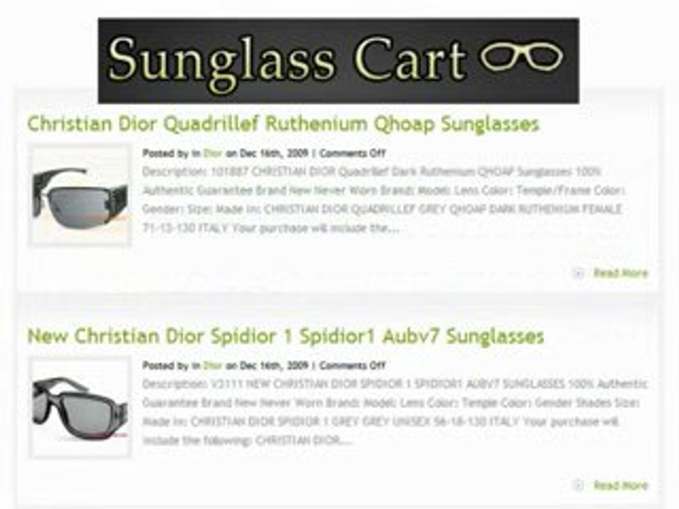Designer sunglasses