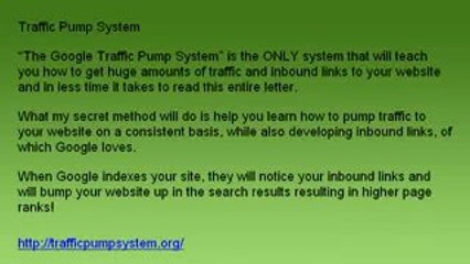 Traffic Pump System Make Money at Home