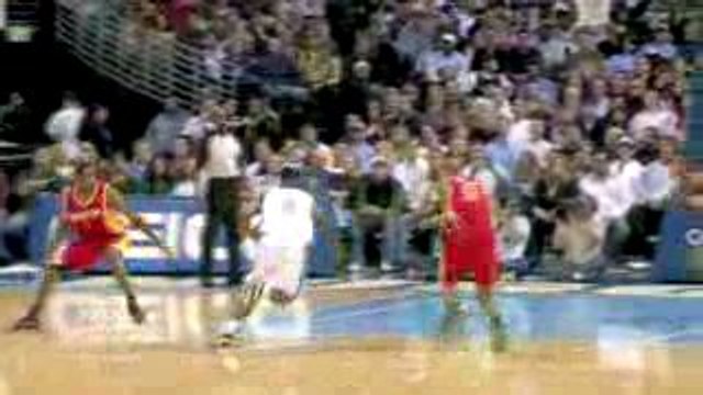 NBA J.R. Smith drives to the hole and gets the lucky bounce