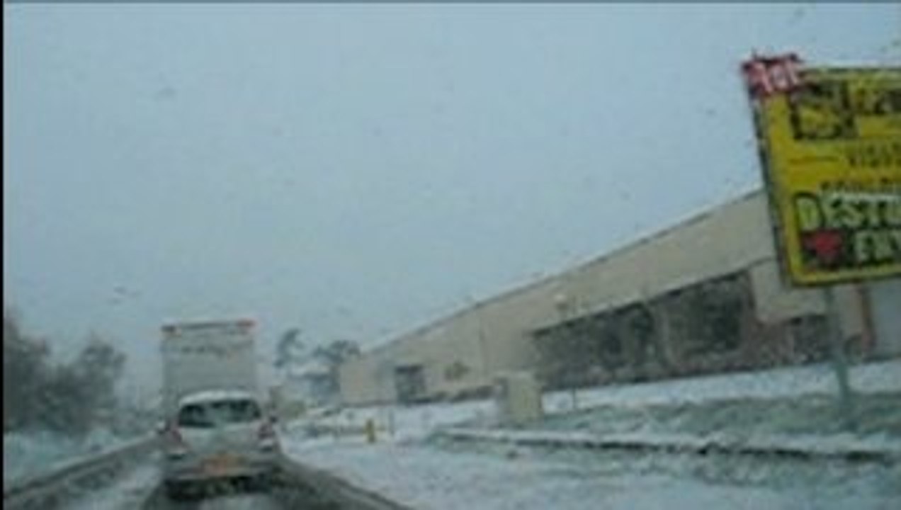 Clermontois, premières averses de neige de l'hiver 2009