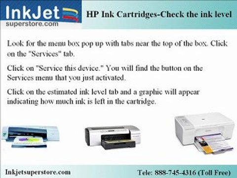 HP Ink Cartridges-Check the ink level