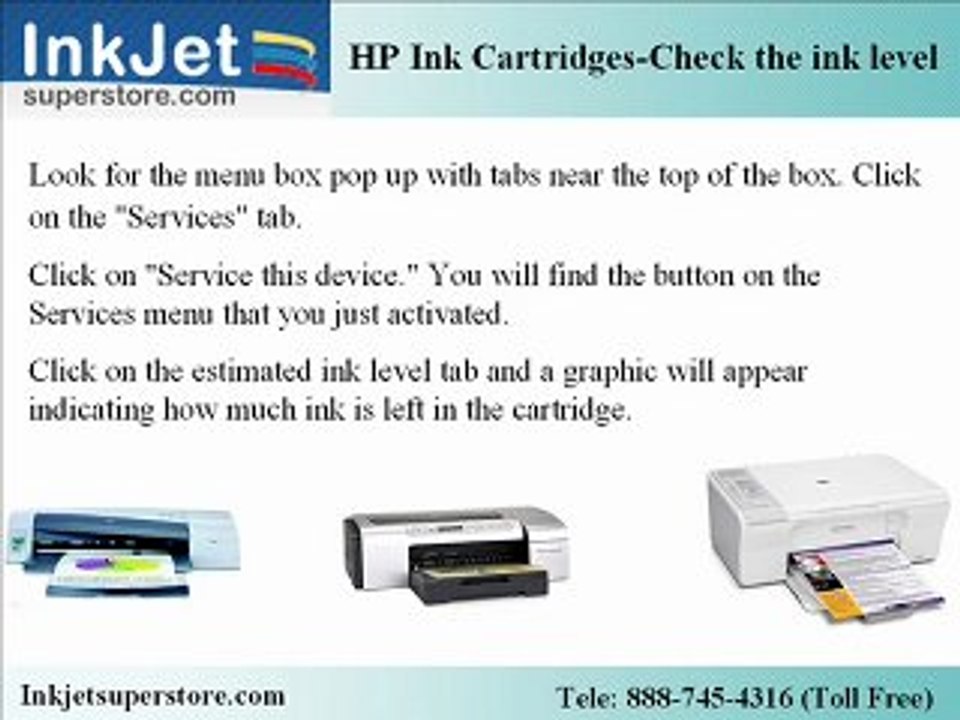 HP Ink Cartridges-Check the ink level