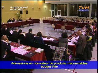 Conseil municipal 26/11/2009 - Questions 15 à 21